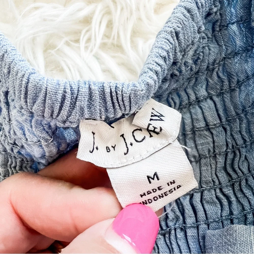 J. by J.Crew Chambray Smocked Back Dress Medium